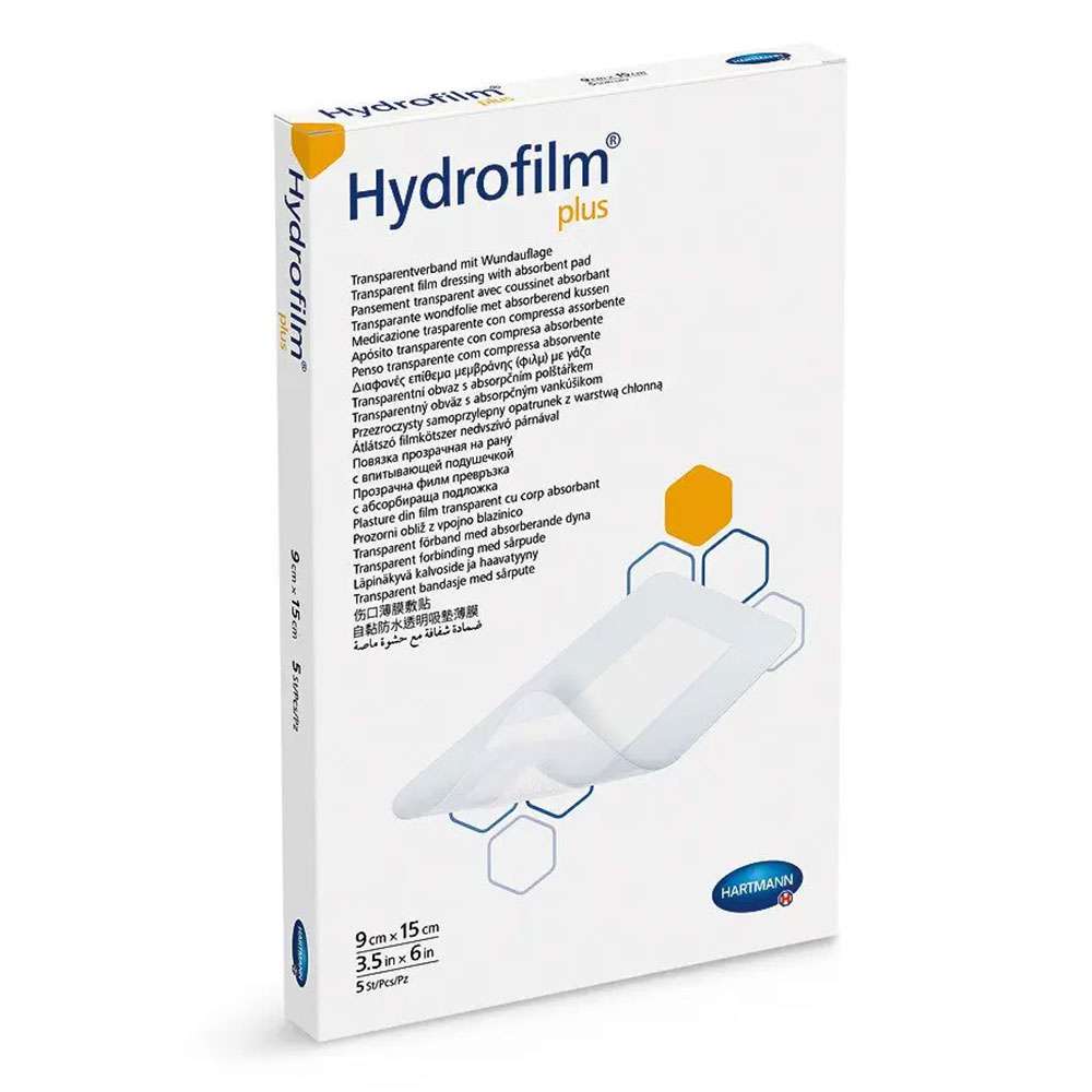 Пов'язка прозора плівкова Hydrofilm Plus з абсорбувальною подушечкою, 9х15 см, HARTMANN
Пов'язка прозора плівкова Hydrofilm Plus з абсорбувальною подушечкою, 9х15 см, HARTMANN