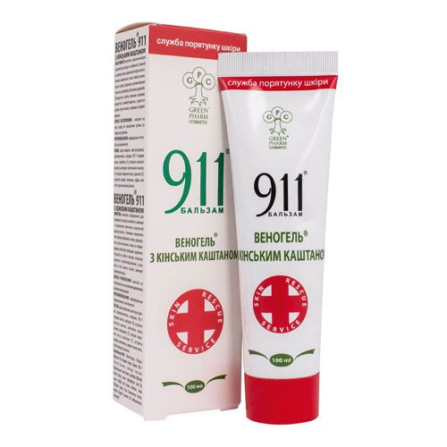 Веногель 911 с конским каштаном, 100 мл, Green Pharm Cosmetic