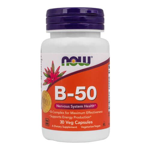 Комплекс витаминов группы В, 30 капсул, NOW Foods