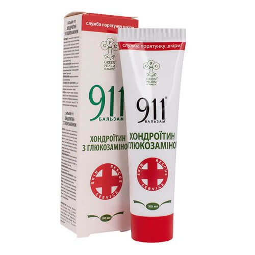 Бальзам 911 Хондроїтин із глюкозаміном, 100 мл, Green Pharm Cosmetic