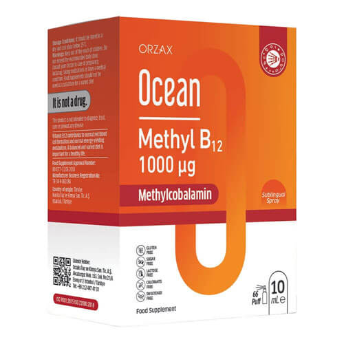 Вітамін B12, Ocean Methyl B12, 1000 мкг, 10 мл, Orzax Вітамін B12, Ocean Methyl B12, 1000 мкг, 10 мл, Orzax