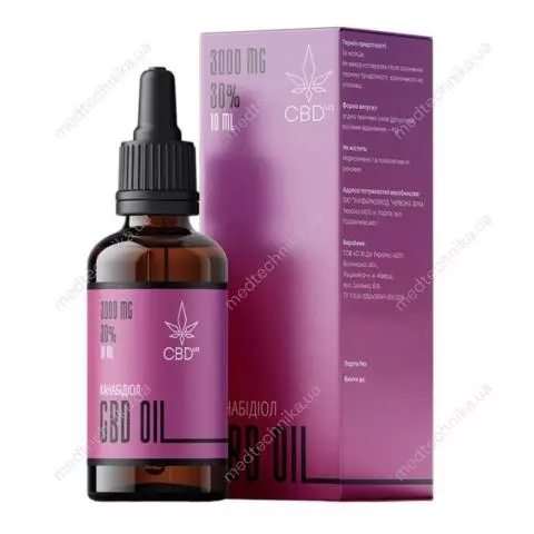 CBD-масло (каннабидиол) 30%, 3000 КБД, 10 мл, CBD UA ᐉ Купить