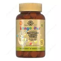 Комплекс мультивитаминов и минералов для детей Kangavites, 60 таблеток, со вкусом тропических фруктов, Solgar
