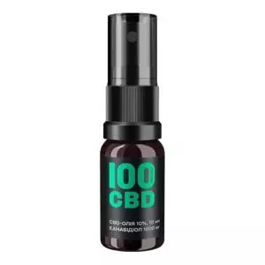 CBD-масло (каннабидиол), 15 мг КБД, вкус мяты, 10 мл, 100 PERCENT CBD