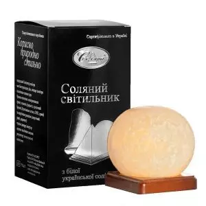 Соляна лампа "Куля", дерево, 2-3 кг