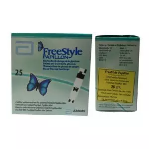 Тест-полоски к глюкометру FreeStyle Papillon; к глюкометру FreeStyle Papillon Mini, 25 шт.