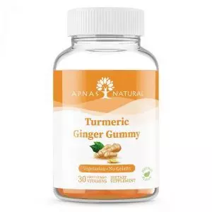 Куркума та імбир, 30 жувальних пастилок, Apnas Natural