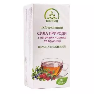 Травяной чай Сила природы с побегами черники и брусники, 30 г