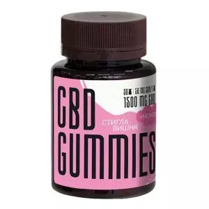 Медвежата жевательные с CBD (каннабидиол) и мелатонином, вкус вишни, 1500 мг КБД 30 шт, CBD UA