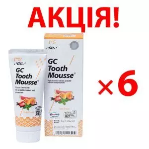 АКЦИЯ! 6 упаковок Крем для реминерализации зубов (мультифрукт), 35 мл, GC Tooth Mousse