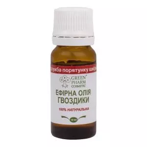 Натуральное эфирное масло гвоздики, 10 мл, Green Pharm Cosmetic