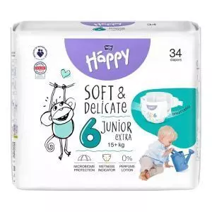 Підгузки дитячі Happy Bella Baby junior extra (вага 15+ кг, 34 шт.)