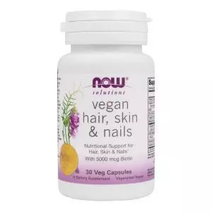 Комплекс вітамінів для волосся, шкіри, нігтів вегетаріанський Vegan HAIR, SKIN&NAILS, 30 капсул, NOW Foods
