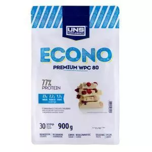 Протеїн Econo Premium, 900 г, зі смаком білого шоколаду та малини, UNS