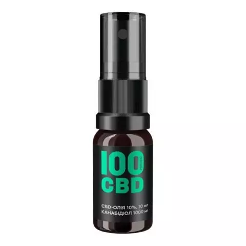 CBD-олія (канабідіол), 15 мг КБД, смак м'яти, 10 мл, 100 PERCENT CBD
