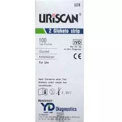 Тест-смужки URISCAN U24, глюкоза в сечі, кетонові тіла, 100 шт.