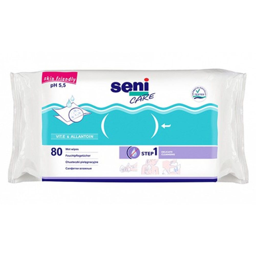 

Вологі серветки Seni Сare, 80 шт.