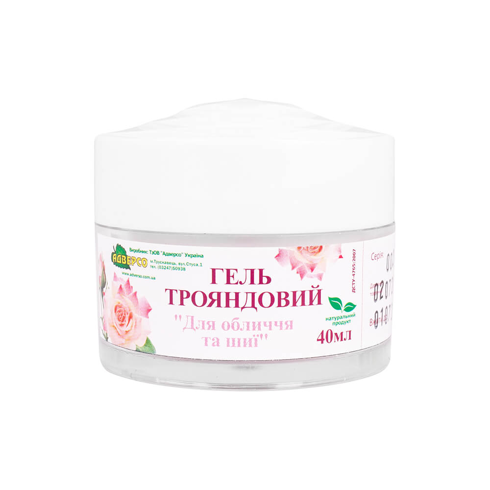 

Гель "Трояндовий для обличчя та шиї", 40 мл, Адверсо