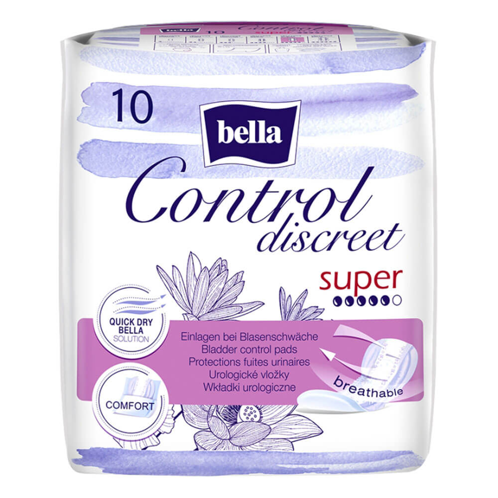 

Прокладки урологічні Bella control discreet super, 10 шт.