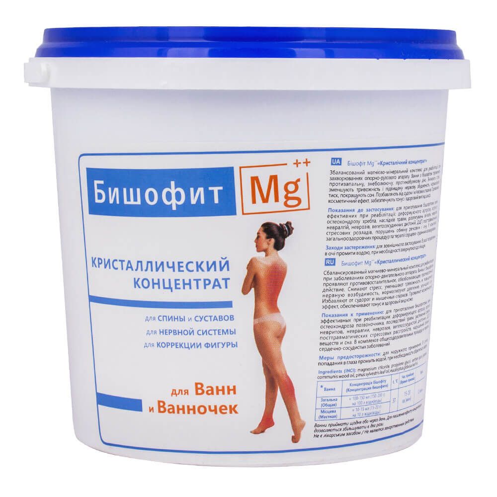 

Кристалічний концентрат "Бішофіт Mg++", 1350 г, Екобіз