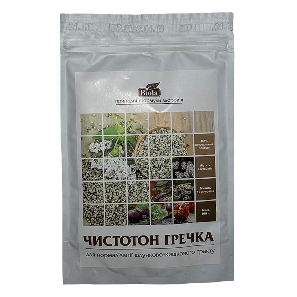 

Клітковина Чистотон-гречка, 100 г, Biola
