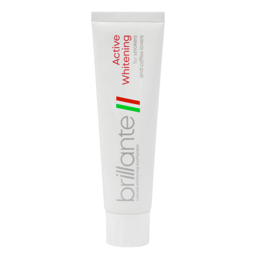

Зубная паста Active Whitening для курильщиков и ценителей кофе,отбеливающая, 75 мл, Brilliante