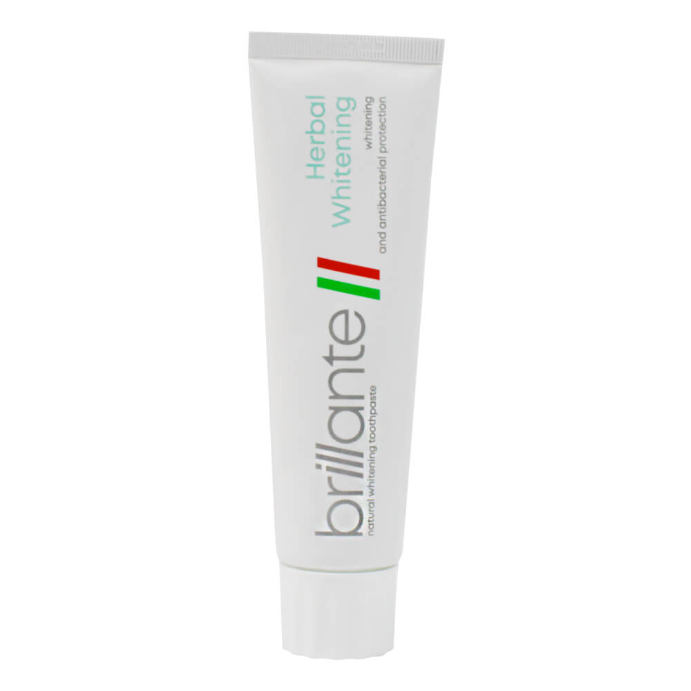 

Зубна паста Herbal Whitening відбілювальна й антибактеріальна, 75 мл, Brilliante