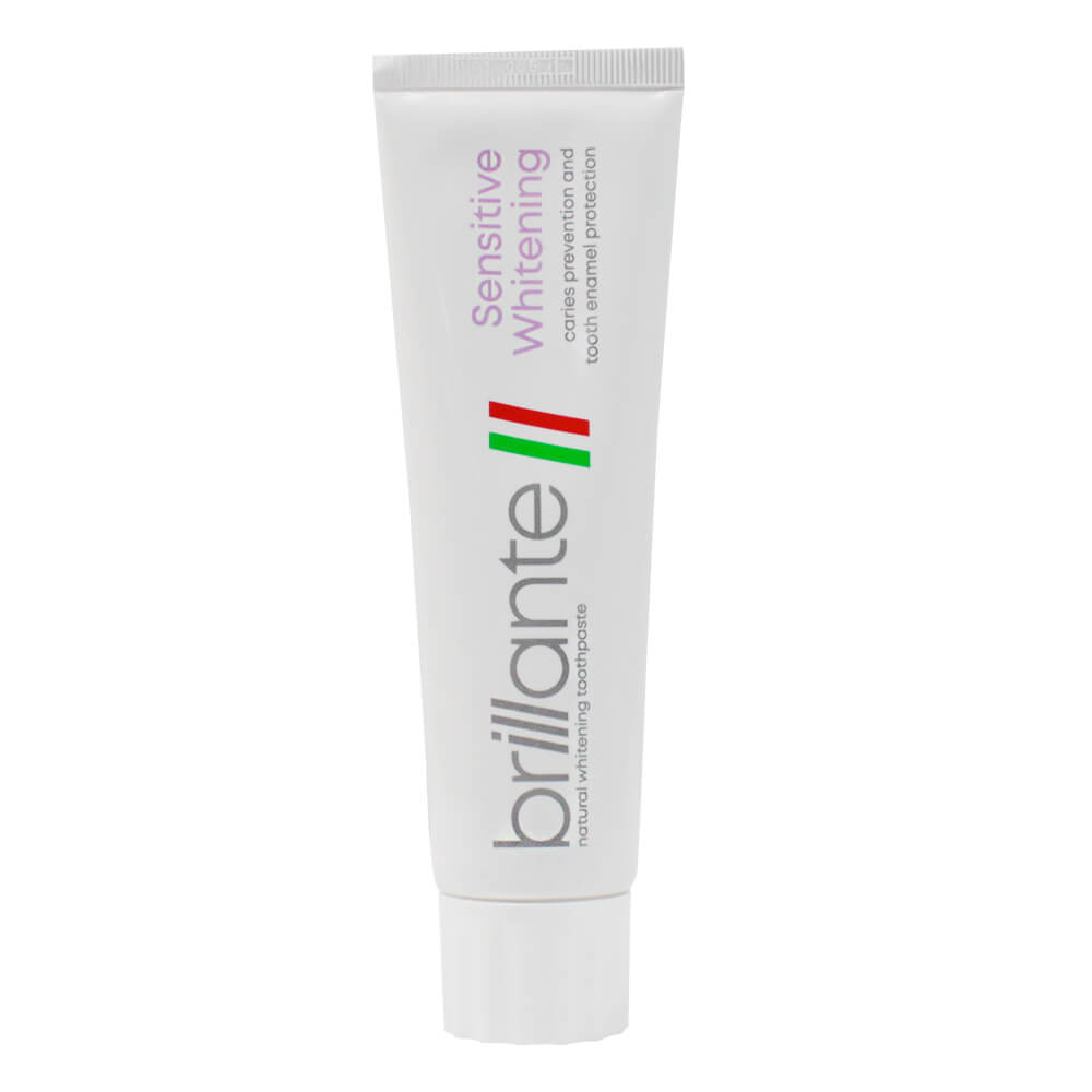 

Зубна паста Sensitive Whitening профілактика карієсу та захист емалі, 75 мл, Brilliante