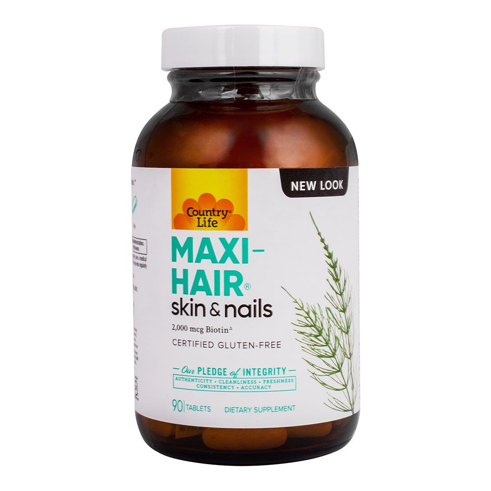 

Витамины для волос Maxi Hair, 90 таблеток, Country Life