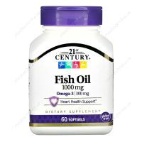 Рыбий жир, 1000 мг, 60 капсул, 21st Century