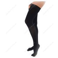 Чулки компрессионные, 2 класс, 23-32 мм рт.ст., черные, закрытый носок, Venosan 6002