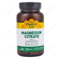 Цитрат магния, 250 мг, 120 таблеток, Country Life