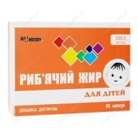 Рыбий жир для детей, ENJEE, 300 мг, 96 капсул в блистере, Красота и Здоровье