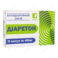 Диаретон (антидиарейное средство), 400 мг, 10 капсул, Красота и Здоровье