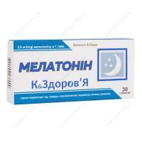 БАД "Мелатонин", К&Здоровье, 3 мг, 30 таблеток, Красота и Здоровье