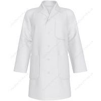 Медицинский халат мужской, белый, размеры 44-60