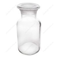 Бутыль для реактивов, 500 мл, с пробкой и широким горлом, светлое стекло, Ridni