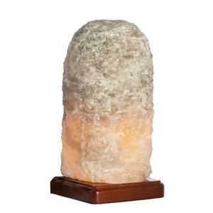 Соляна лампа "Скеля", на дерев'яній підстаці, кольорова, від 7-8 кг