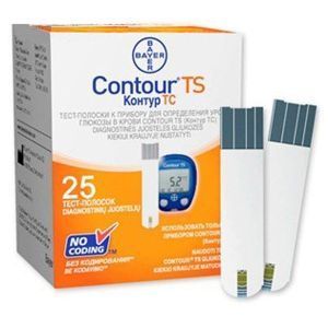 Тест-смужки до глюкометра Bayer Contour TS, 25 шт.