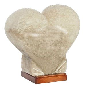 Соляна лампа "Серце", на дерев'яній підстаці, 4-6 кг