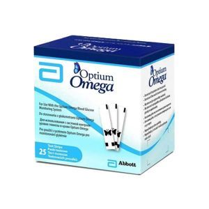 Тест-полоски к глюкометру Optium Omega, 25 шт.