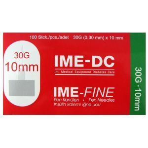 Ланцети (голки) IME-FINE 31G (0,3 мм) x 10,0 мм, 100 шт.