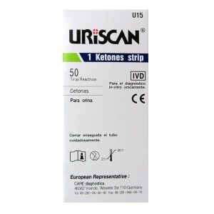 Тест-смужки URISCAN U15, кетонові тіла в сечі, 50 шт.