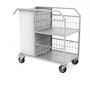 Стіл-візок для білизни, на колесах, 2 полиці, тканинний мішок для білизни, 1080х590х1000