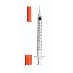 Шприц инъекционный Medicare одноразовый 1,0 мл. с инсулиновой иголкой