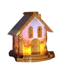 Соляна лампа "Будиночок", кольорова лампочка, 5-6 кг