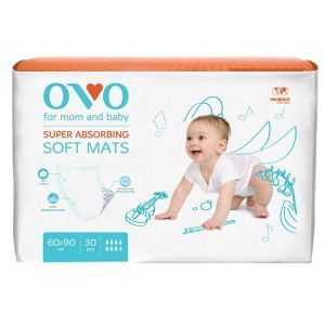 Пеленки впитывающие OVO, 60х90, 30 шт.