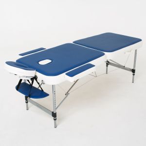 Складной 2-секционный массажный стол RelaxLine модель Holiday (синий/белый) FMA2471L-1.2.3