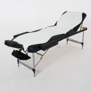 Складной 3-секционный массажный стол RelaxLine модель King (белый/черный) FMA3051L-1.2.3