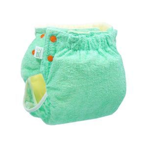 Многоразовые трусики-подгузники Экопупс Classic Active без кармана с вкладкой, зеленые, разм. 76-78, вес 10-15 кг